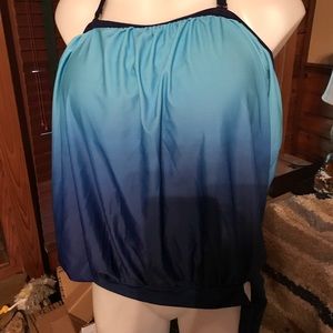 Top Tankini shades of blue pretty, never worn